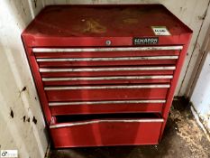 Senator 7-drawer Tool Cabinet, including spanners, wire brushes, snips, etc (located in lot 405)