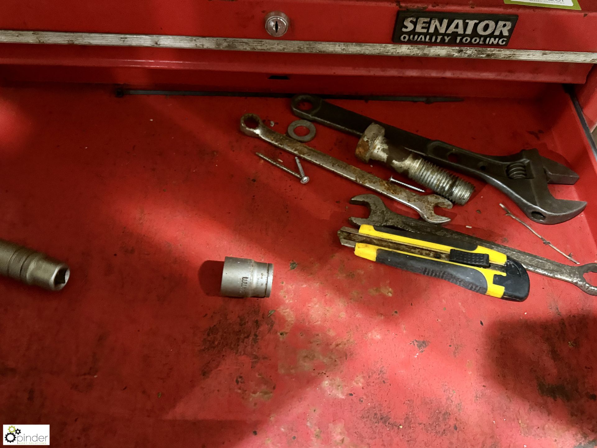 Senator 7-drawer Tool Cabinet, including spanners, wire brushes, snips, etc (located in lot 405) - Image 3 of 9