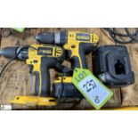 2 Dewalt Rechargeable Drills, with battery charger (one battery only)