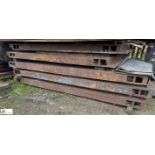 Heavy duty steel Crane Mat, 3730mm x 2440mm x 160mm, with timber inserts