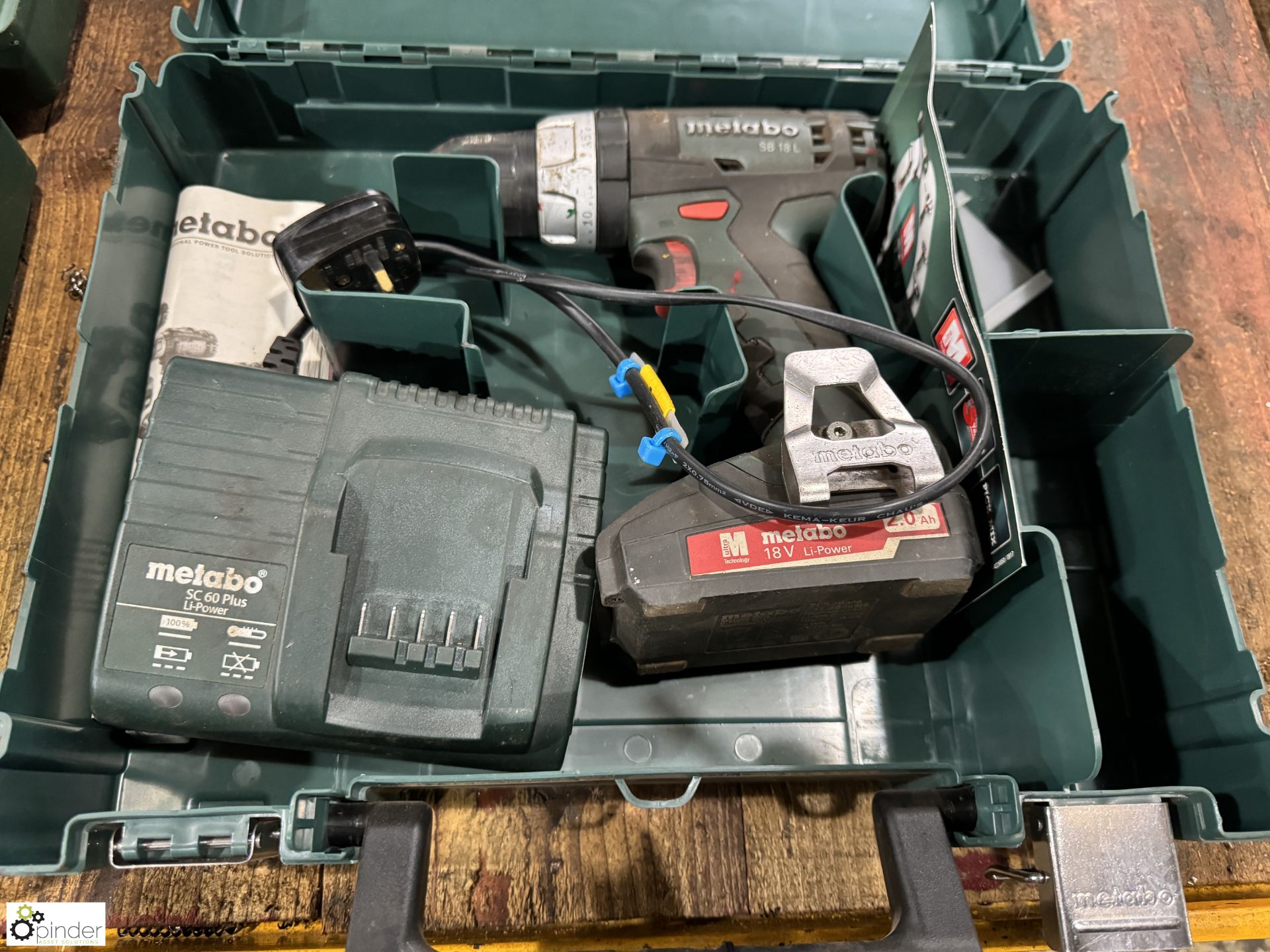 Metabo SB-18AL Rechargeable Drill, with battery charger and case