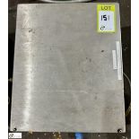 Stainless steel Control Panel Housing and Contents, 380mm x 435mm