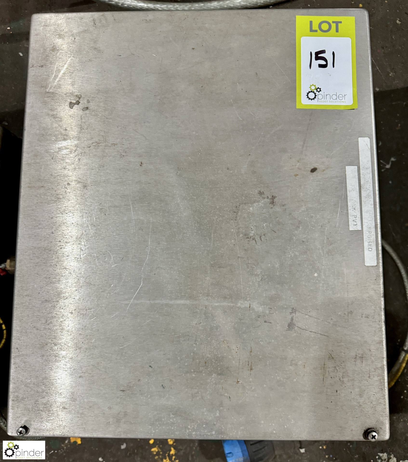 Stainless steel Control Panel Housing and Contents, 380mm x 435mm