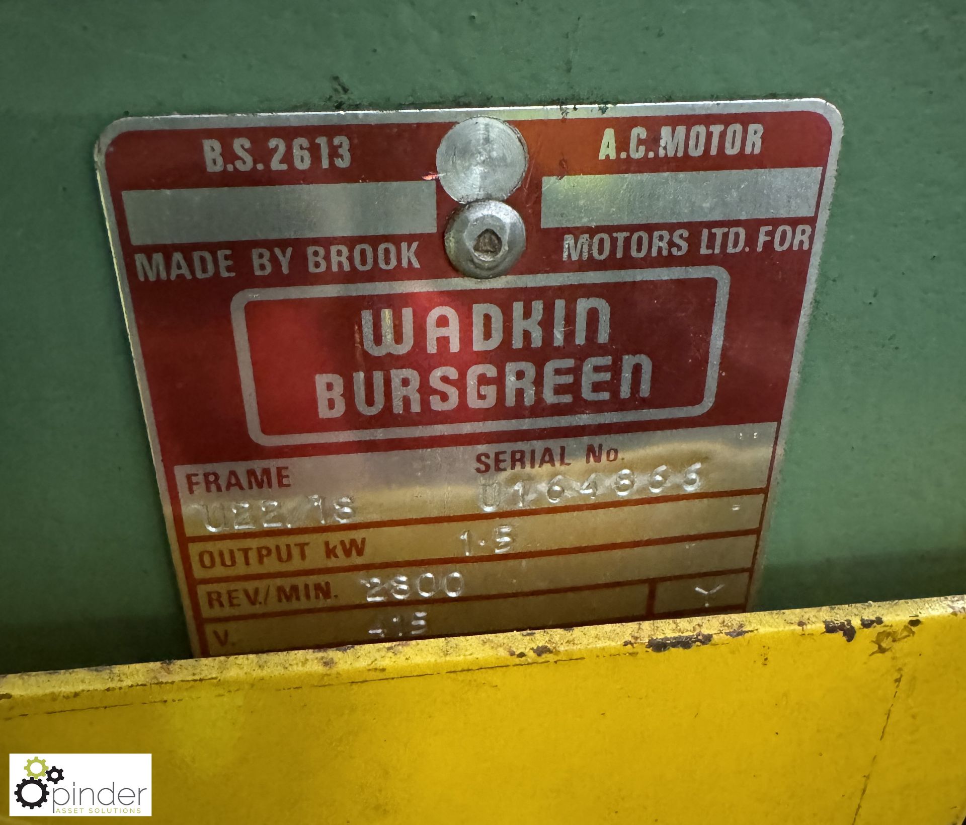 Wadkin Bursgreen U22/18 Chisel Mortiser, serial number U764856, with lovo lamp (please note there - Image 5 of 7