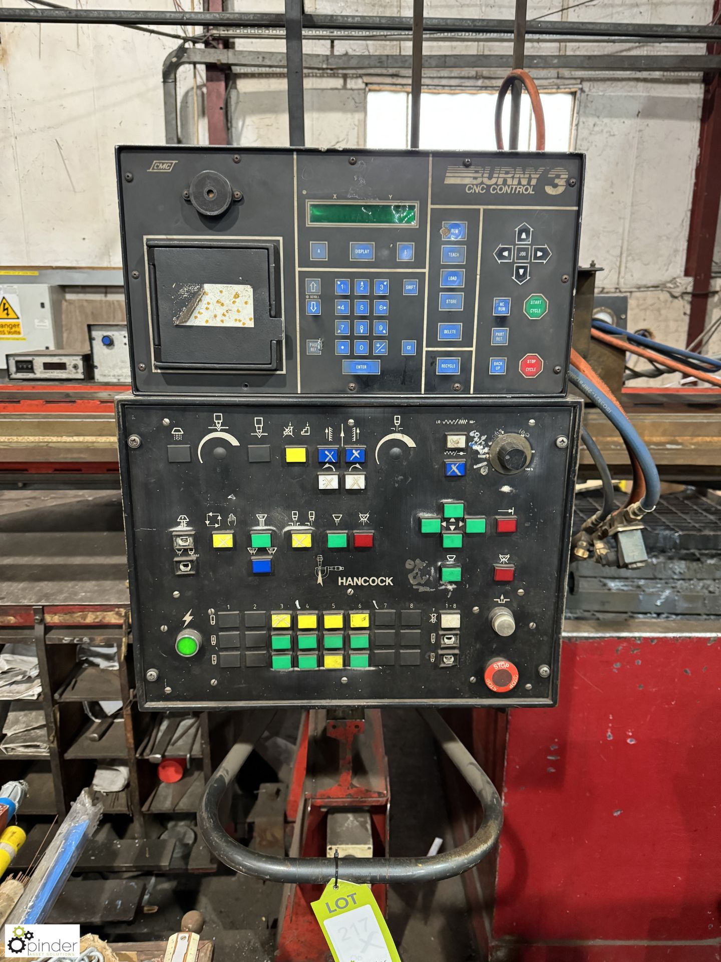 Hancock Falcon S oxypropane Profile Cutter, with Burny 3 CNC control, Davro Anderson water table, - Image 3 of 17