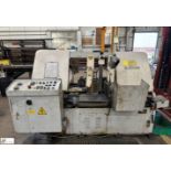 Everising S-400HA semi auto horizontal Bandsaw, serial number 16381, 400mm, swarf conveyor, coolant,