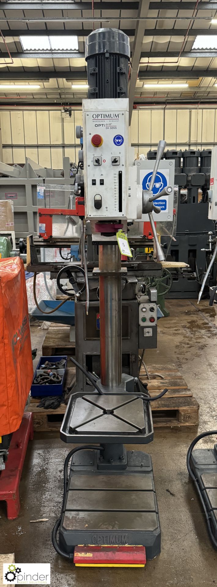 Optimum Opti Drill DH32 GS geared head floor standing Pillar Drill, year 2014, serial number - Image 2 of 9