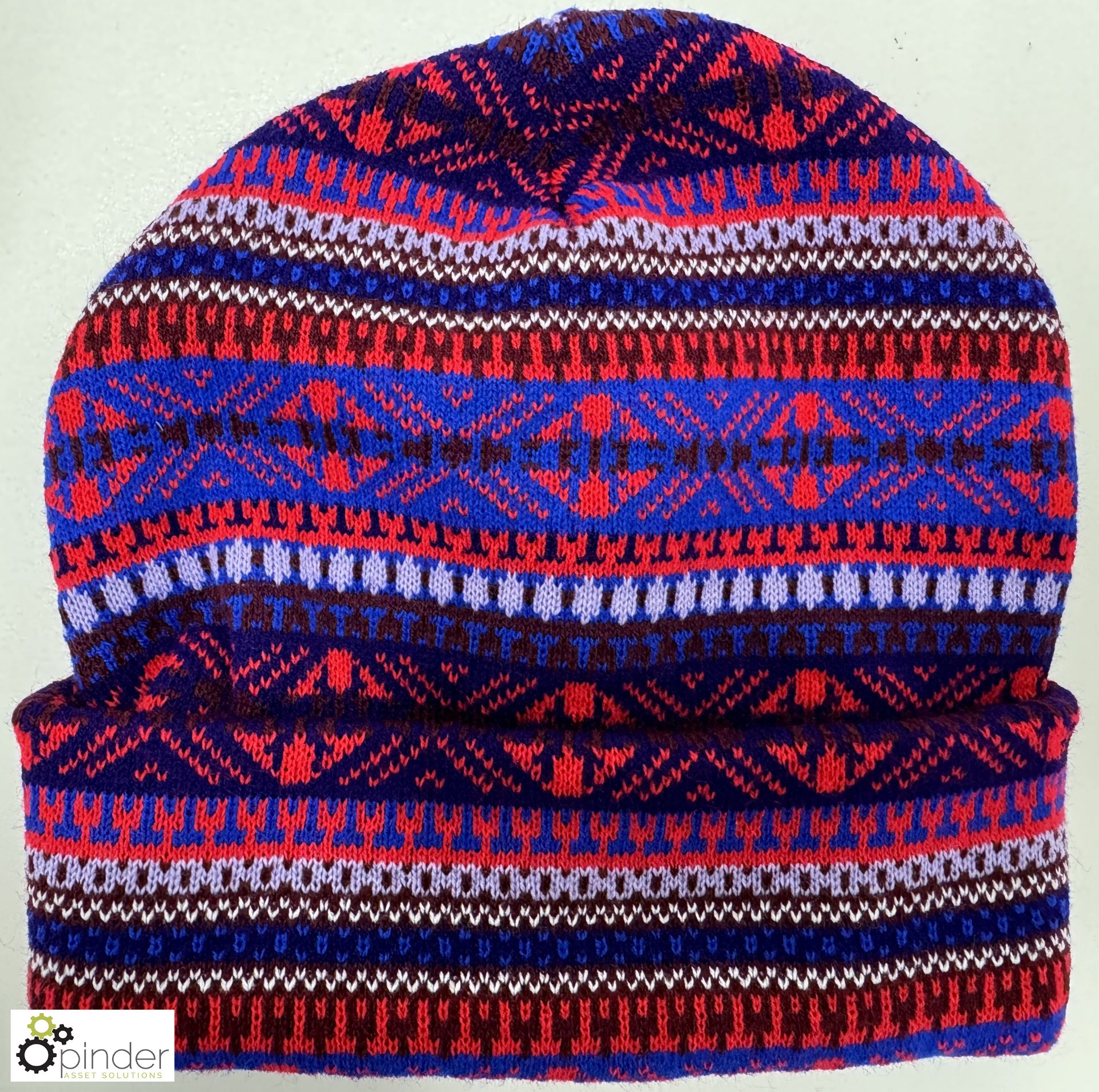 Approx. 250 acrylic multi colour chequered Beanie Hats - Bild 2 aus 4