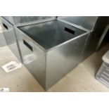 3 galvanised Bins, 500mm x 450mm x 450mm