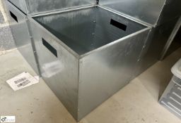 4 galvanised Bins, 500mm x 450mm x 450mm