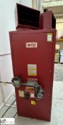 Combat 030 PGP gas fired floor standing Space Heater, burner Ecoflam BLU120, heat output 81.9kw,