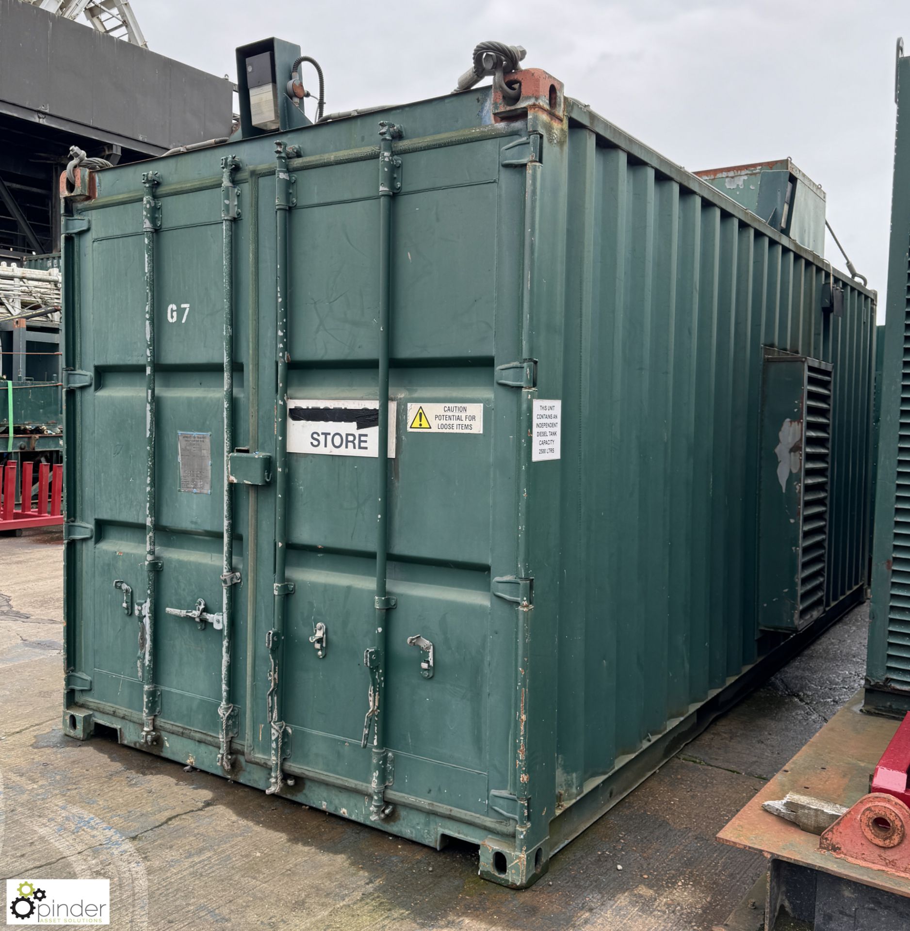 Containerised diesel Generator Set, 100kva, comprising PowerCo Systems KS100PE alternator, 100kva, - Image 21 of 22