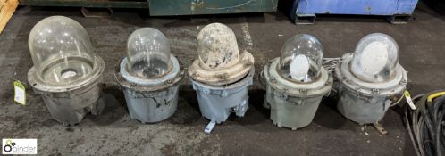 5 flameproof Light Fittings, used (LOCATION: Nottingham – collection Monday 18 March and Tuesday