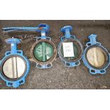 4 8in Danfoss Socla and Polix Gate Valves, unused