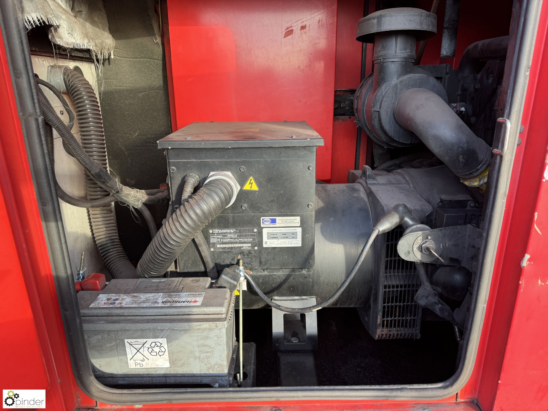 FG Wilson XD60P skid mounted containerised Generator Set, 60kva, 3 x 415volts outlets, 3 x - Image 7 of 13