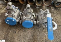 3 KI 4CF8M Ball Valves, 4in, unused (LOCATION: Nottingham – collection Monday 18 March and Tuesday