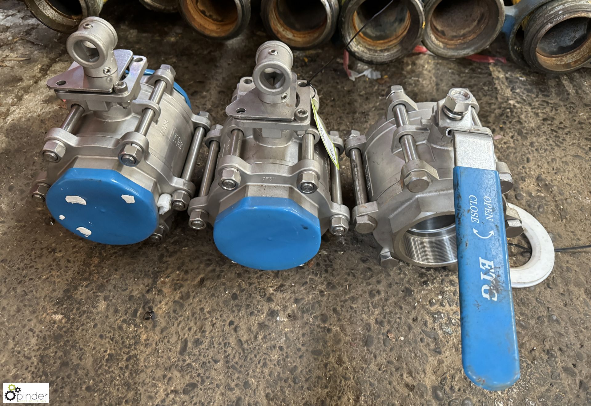 3 KI 4CF8M Ball Valves, 4in, unused (LOCATION: Nottingham – collection Monday 18 March and Tuesday