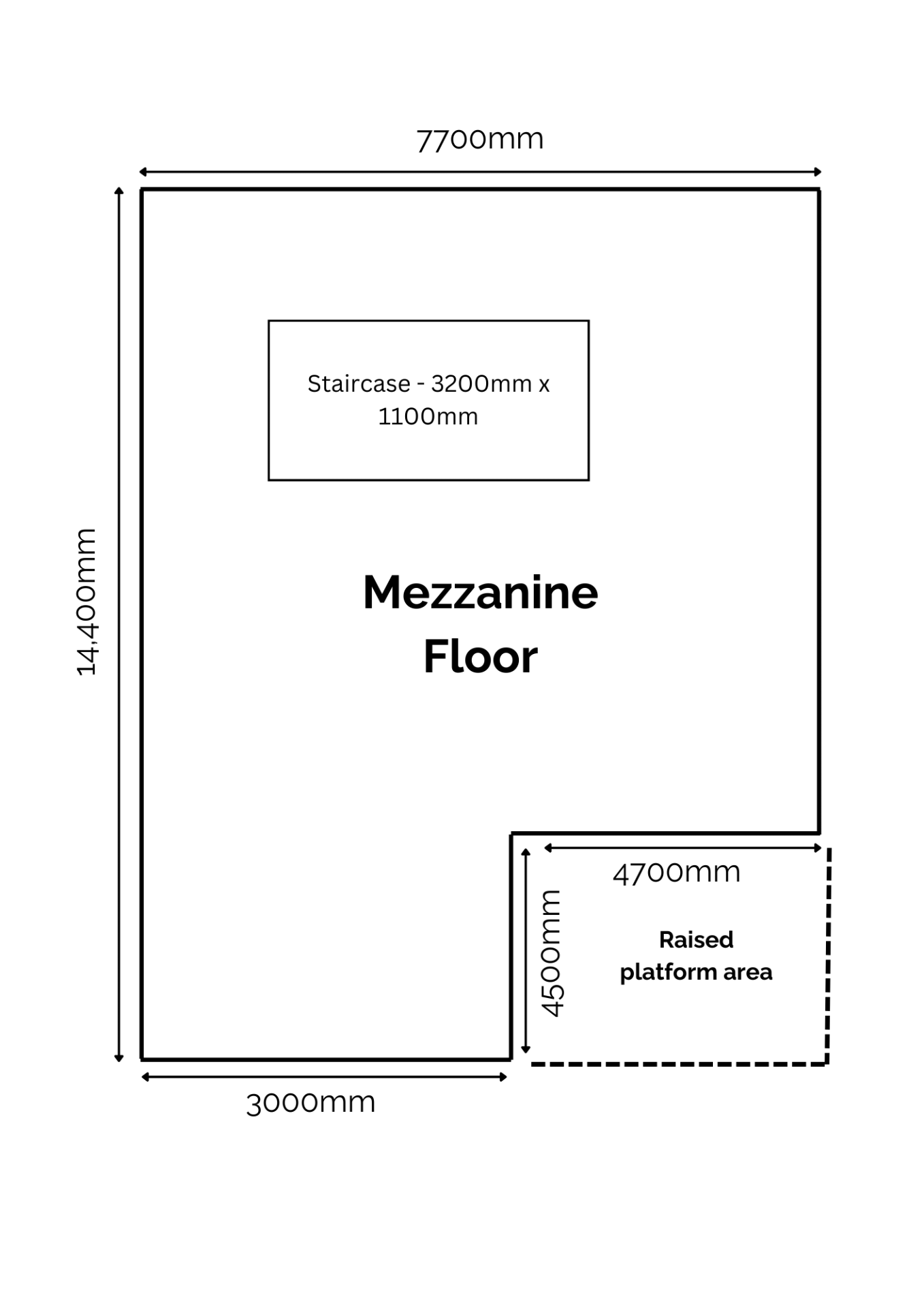 Mezzanine Floor, total floor area 14,400mm x 7700m - Image 10 of 10