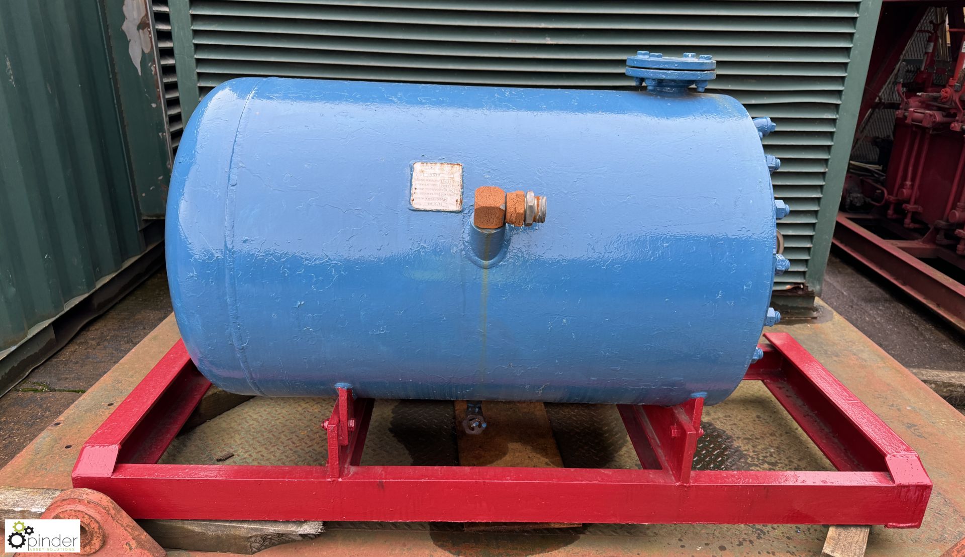 Hoval-Farrar frame mounted welded Air Receiving Tank, design pressure 14.82 BAR, serial number 46627 - Bild 2 aus 5