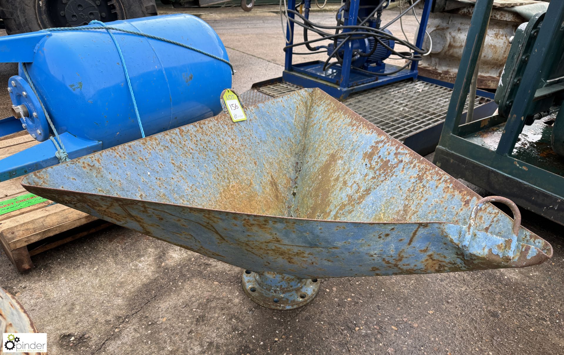 Fabricated triangular hopper feed Head (LOCATION: Nottingham – collection Monday 18 March and
