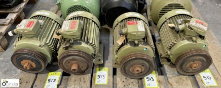4 Stromberg 112M Electric Motors, 4kw (LOCATION: Carlisle – collection Tuesday 19 March and