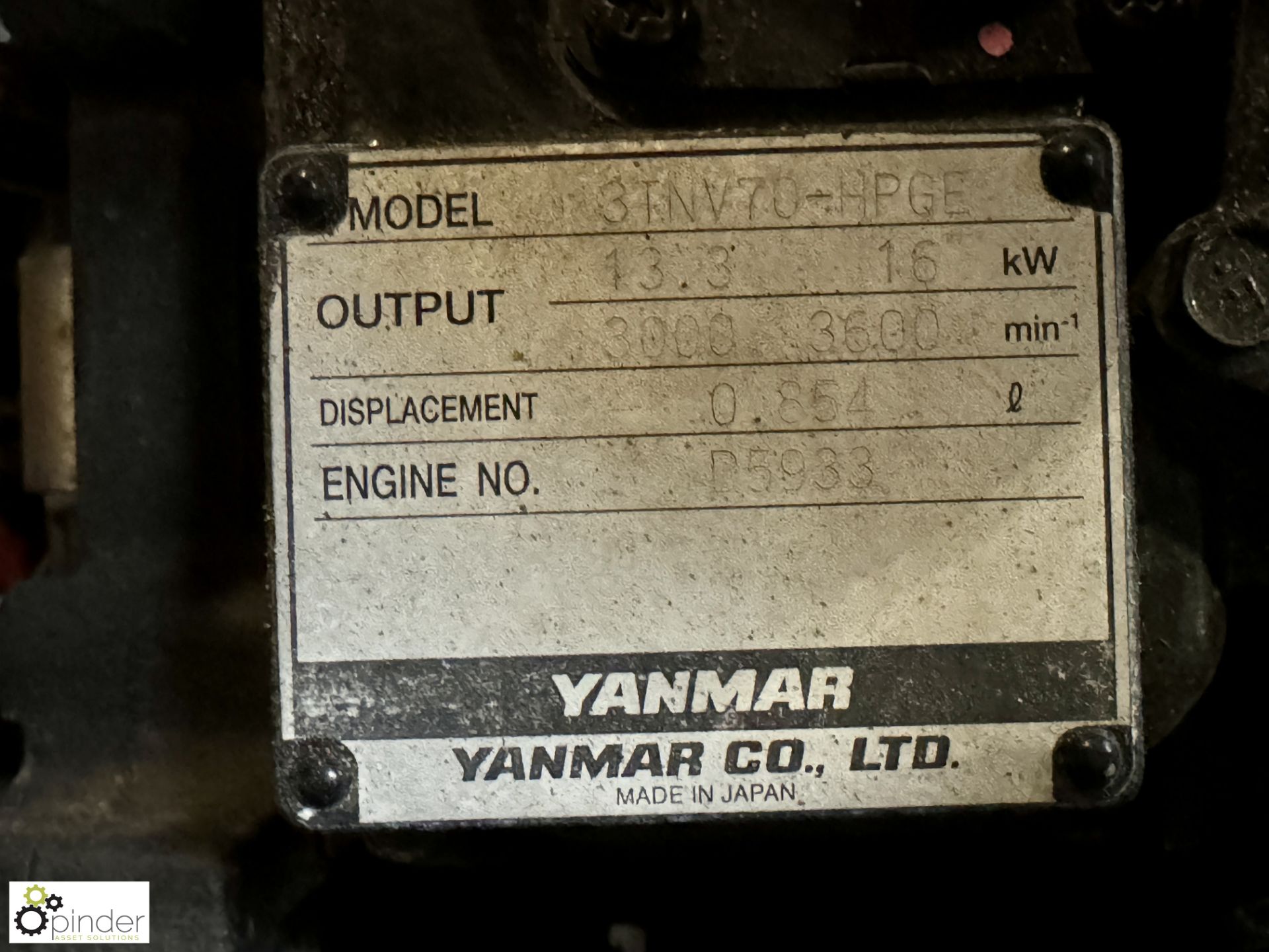 Pramac single axle diesel Generator Set with Meccalte 10kva alternator, Yanmar 16kw diesel engine, 4 - Image 7 of 10