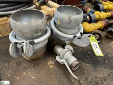 2 Bauer Pipe Couplings, 6in and Bauer Pipe Coupling, 2in (LOCATION: Nottingham – collection Monday