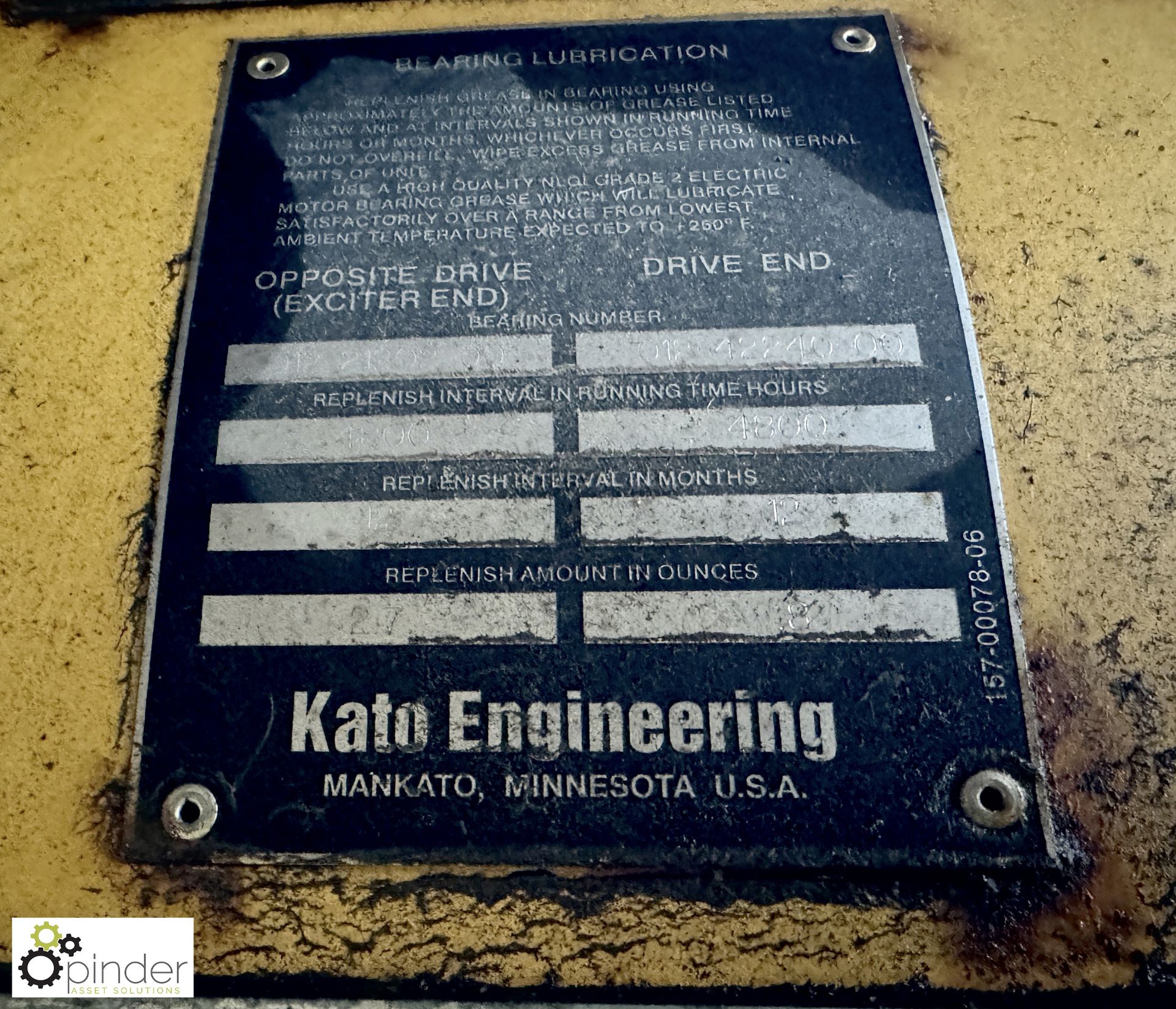 Kato Engineering A210270000-6P602700 Alternator, 1287kva, unused (LOCATION: Nottingham – - Image 4 of 12