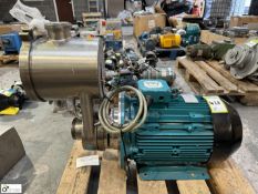 MDM stainless steel Centrifugal Pump, with Brook Crompton, 11kw motor, unused (LOCATION: