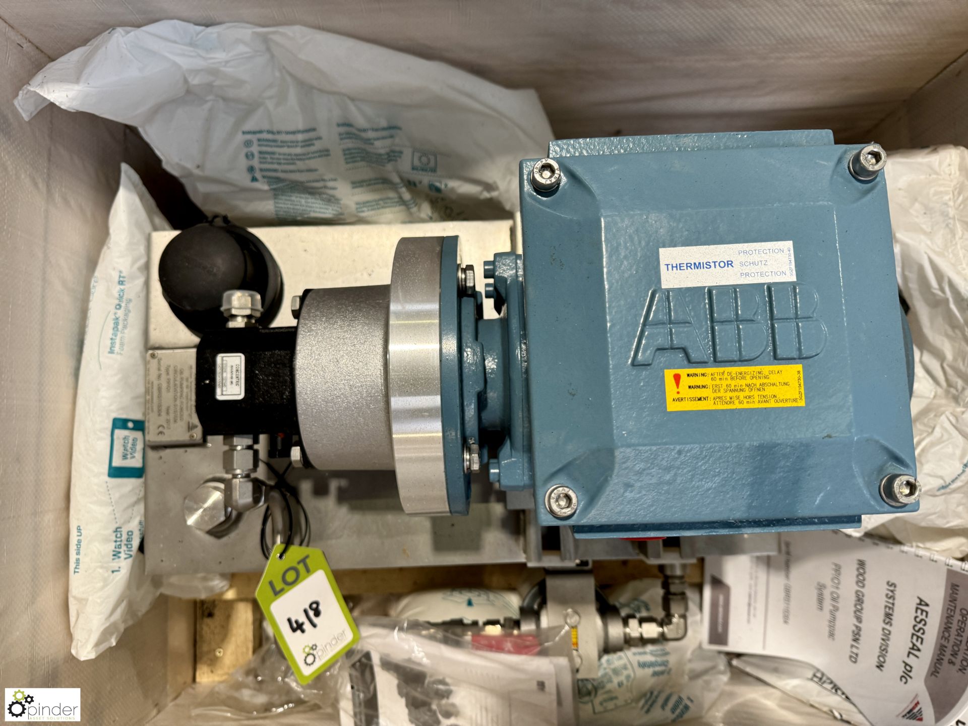 AE Seal PP/01 stainless steel hydraulic Oil Pump Pack, year 2017, unused with ABB frameproof - Image 2 of 8