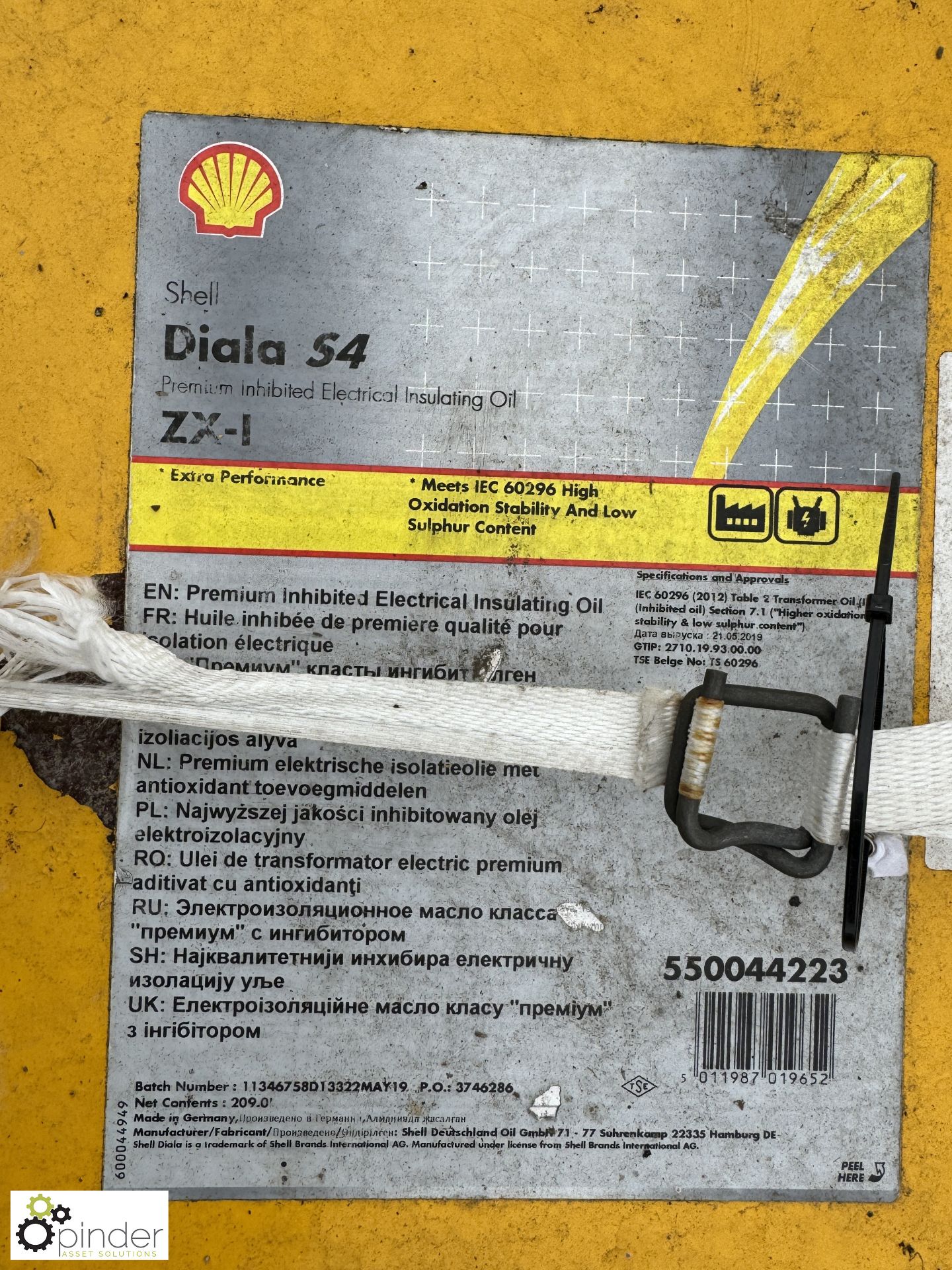 2 drums Shell Diala S4 Electrical Insulating Oil (ZX-I) (LOCATION: Carlisle – collection Tuesday - Image 3 of 6