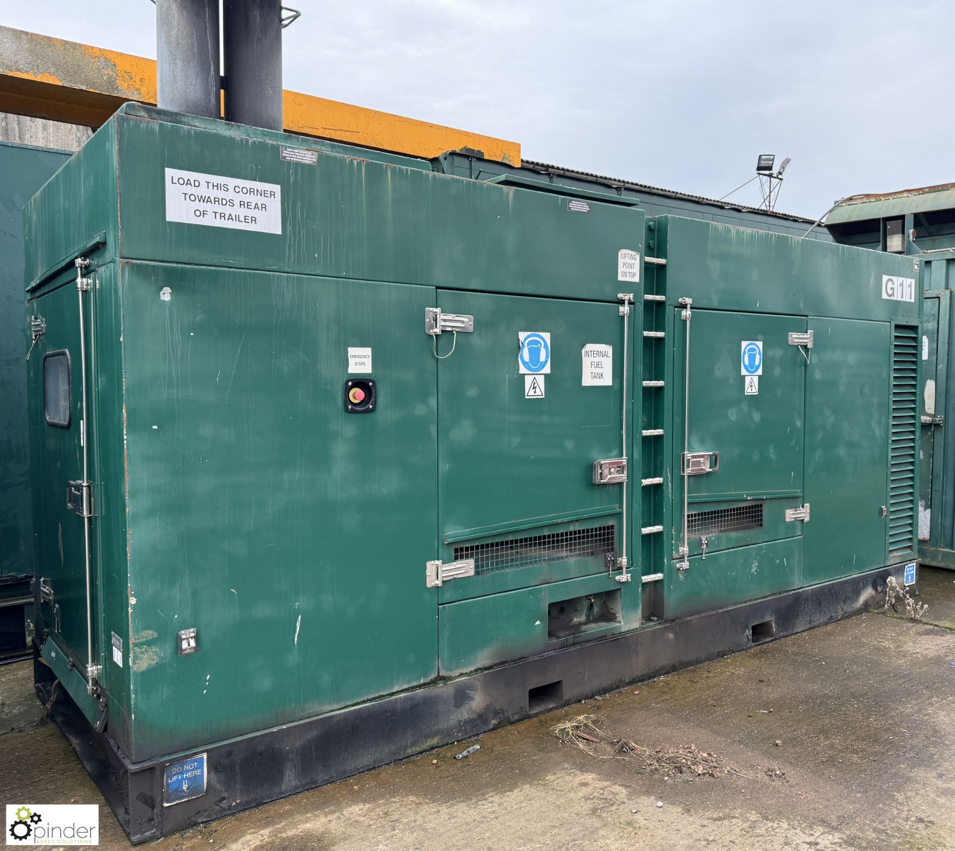 Caterpillar XQ455 diesel Generator Set, in acoustic cabinet, comprising Leroy LL6014J alternator - Image 2 of 29