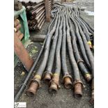 6 IVG Flexible Hoses, FH10-10bar, 4in, 12m long, with Anson FIG 206 union (knock up) (LOCATION: