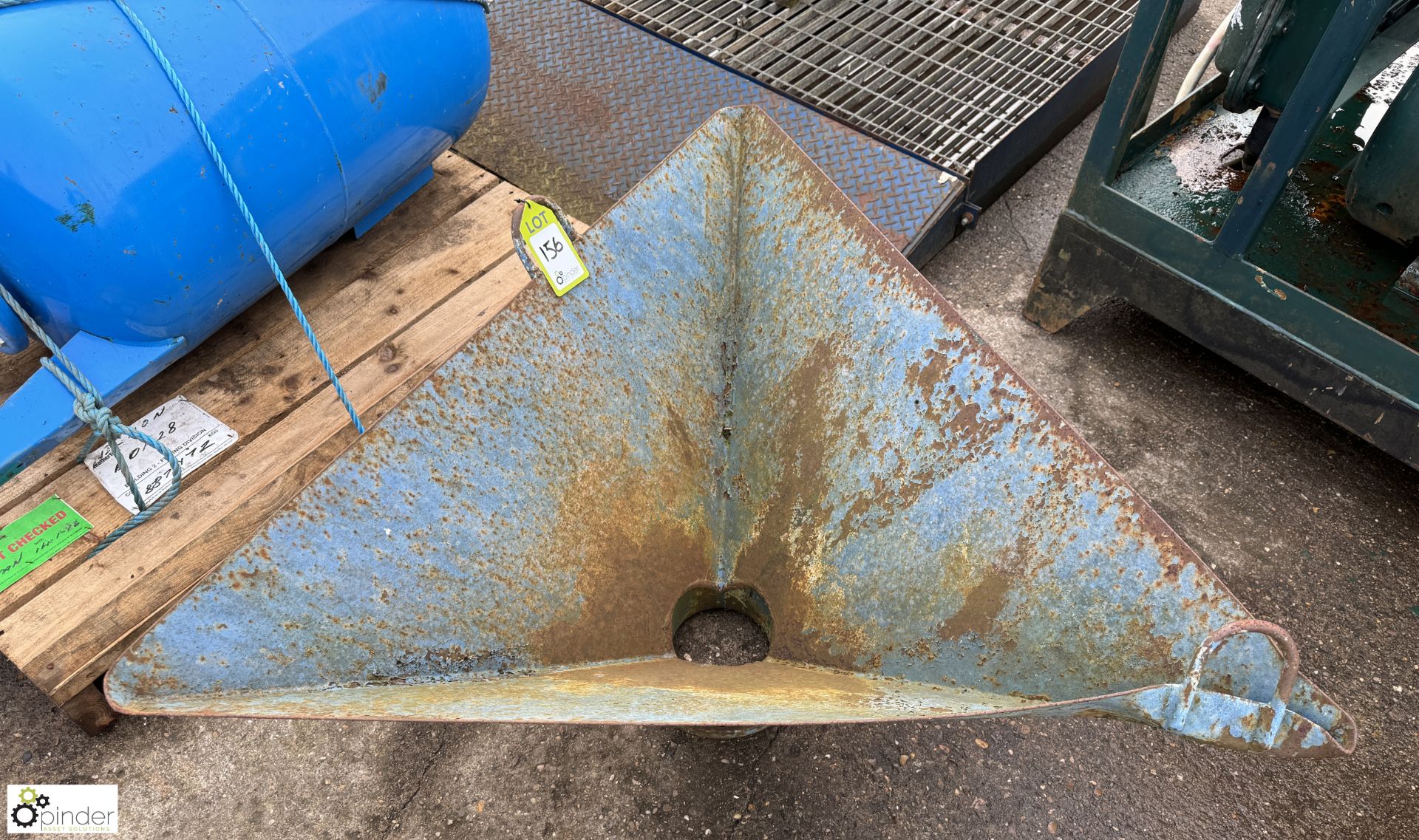 Fabricated triangular hopper feed Head (LOCATION: Nottingham – collection Monday 18 March and - Image 2 of 3