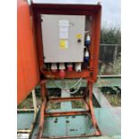 Distribution Box, 415volt and 240volt with fabricated cabinet and stand (LOCATION: Nottingham –