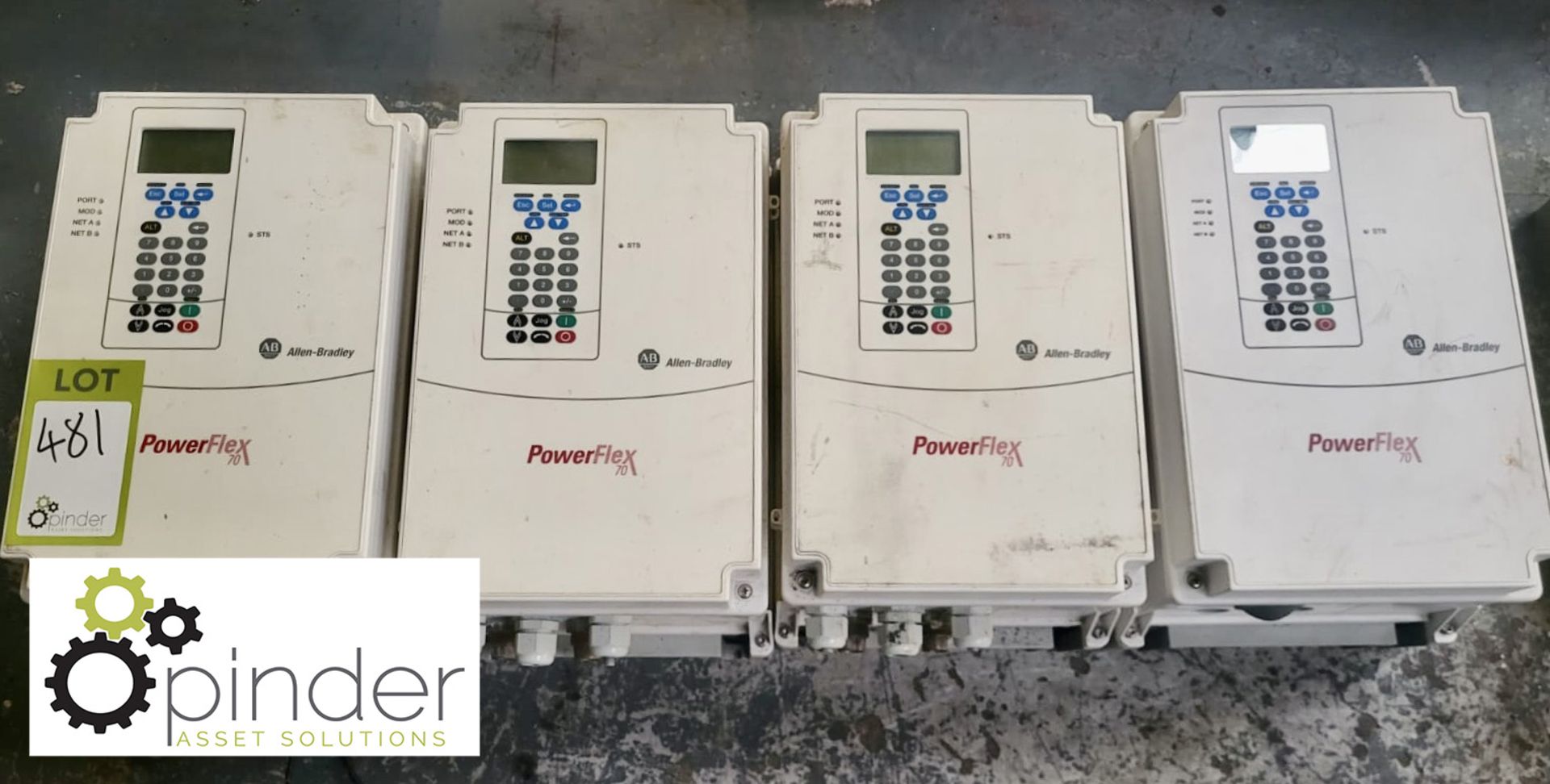 4 Allen Bradley Powerflex 20A C037C3 AY AN CO Inverter Drive Units, 18.5kw (LOCATION: Carlisle –