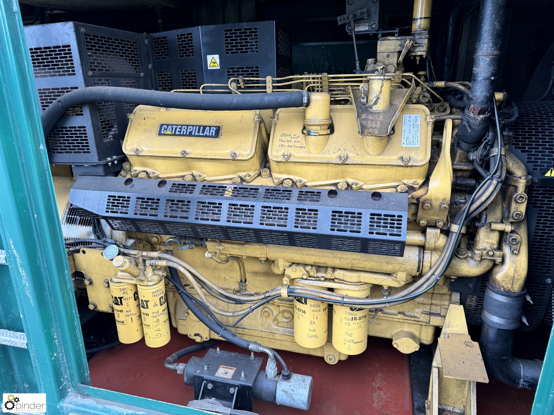 Caterpillar XQ455 diesel Generator Set, in acoustic cabinet, comprising Leroy LL6014J alternator - Image 12 of 29