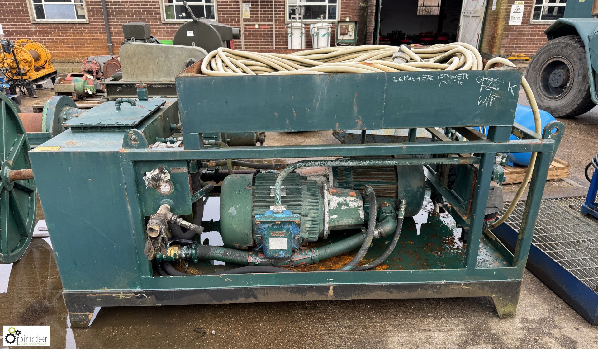 Frame mounted Power Pack with 2 Marathon 40HP motor (LOCATION: Nottingham – collection Monday 18