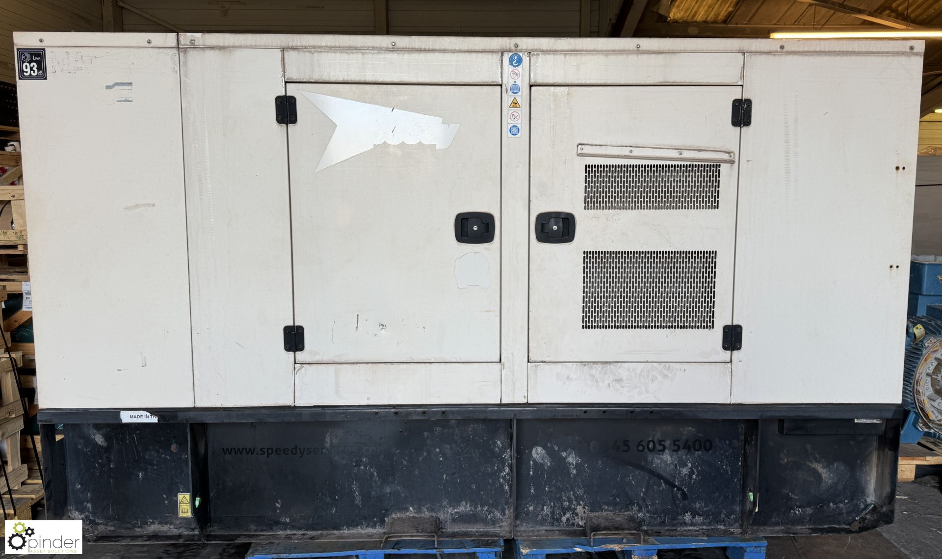 FG Wilson XD100 P4 skid mounted Generator, 100kva, 3 x 415volts outlets, 3 x 240volts outlets, Leroy
