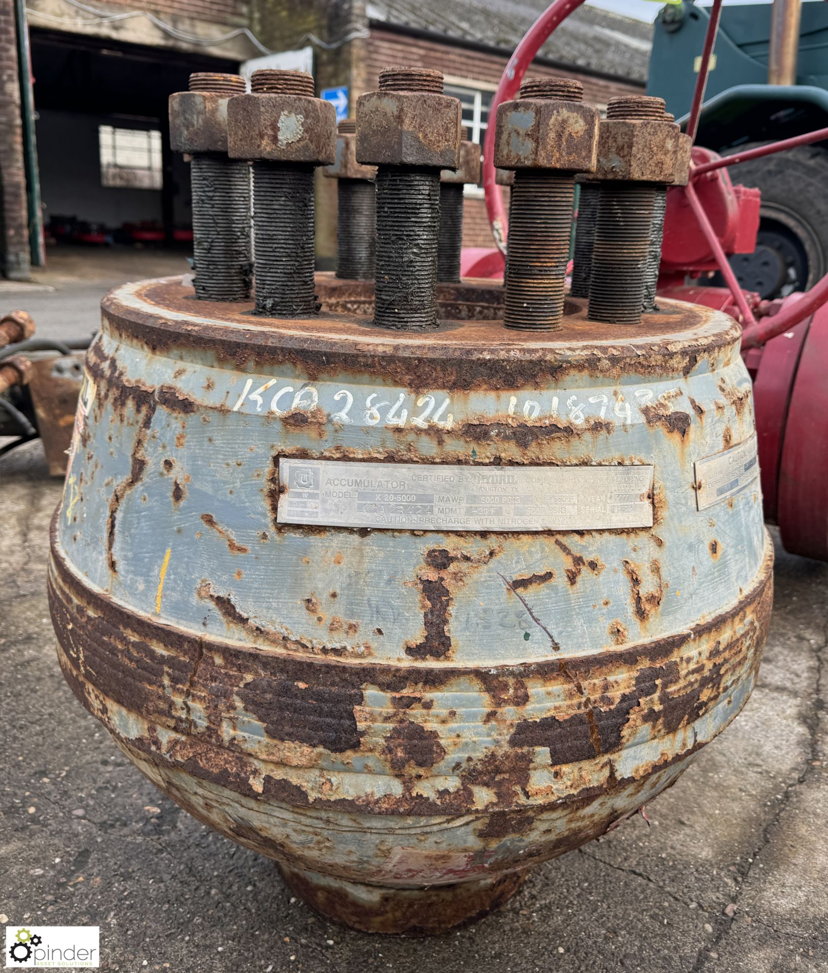 Hydril K20-5000 Mud Pump Pulsation Dampener (LOCATION: Nottingham – collection Monday 18 March and - Bild 2 aus 6