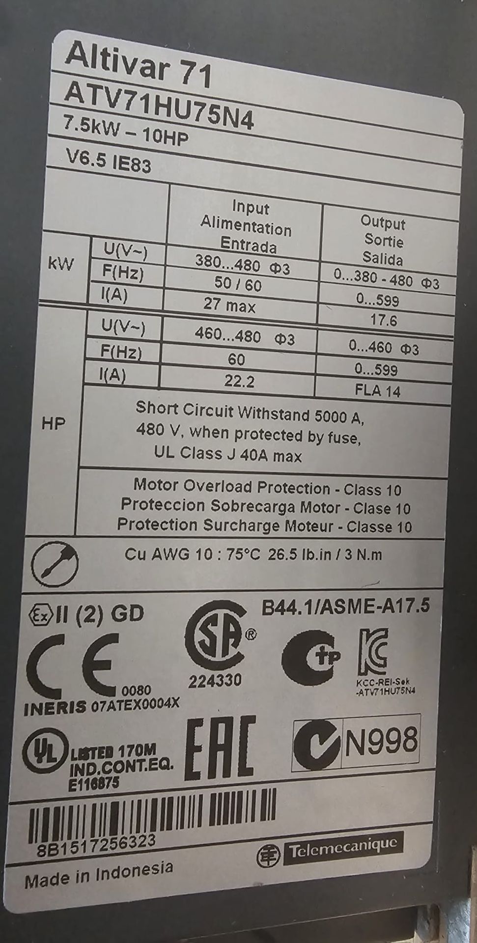 Schneider Electric Altiva 71 Variable Speed Drive, - Image 2 of 2