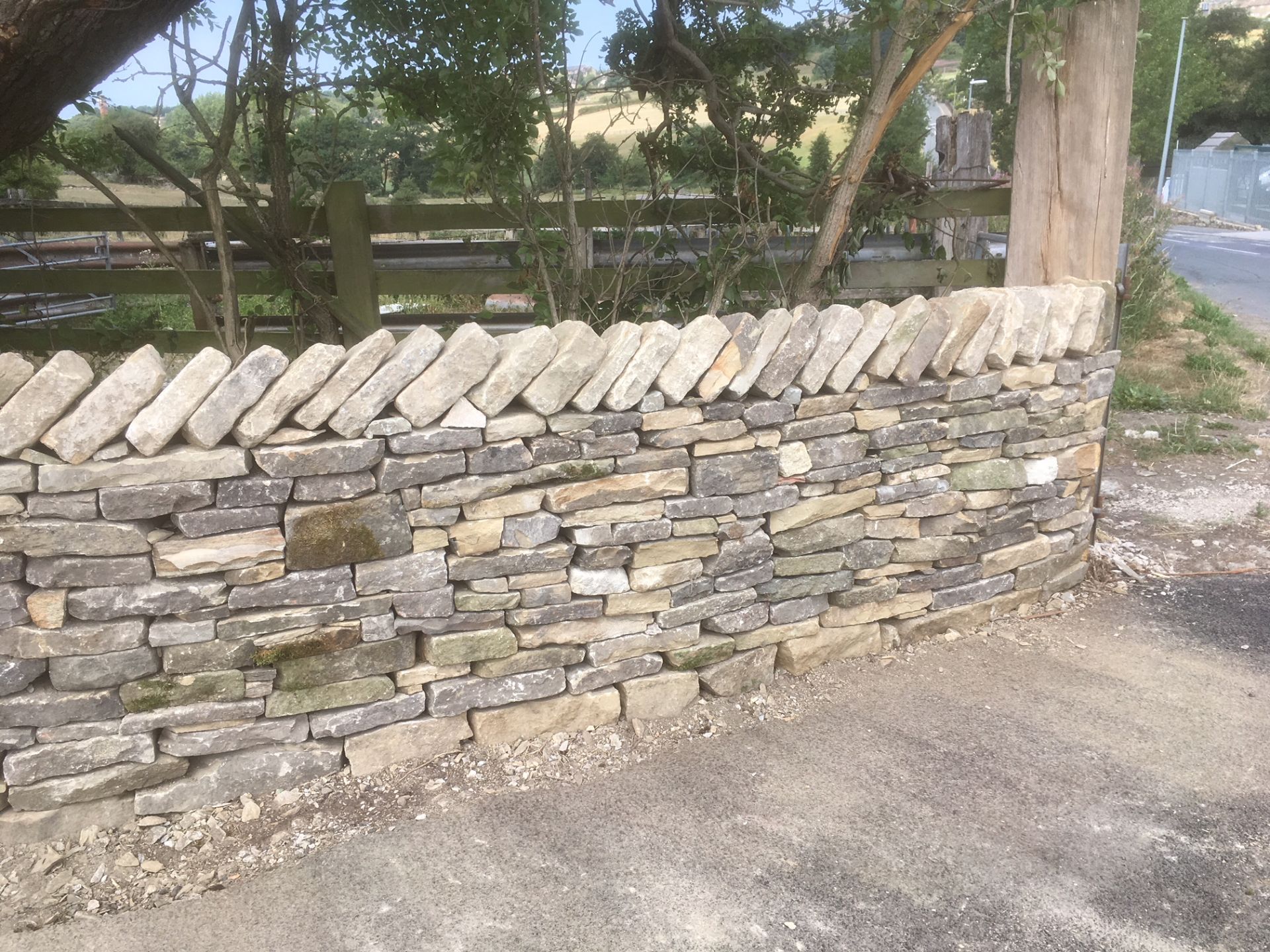 24 bulk bags Yorkshire Dry Stone Walling, each bag 1tonne, which approximately equates to 1m² of