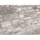 10 bulk bags reclaimed random Yorkshire Walling Stone, each bag comprising 3.3m² (4 square yards),