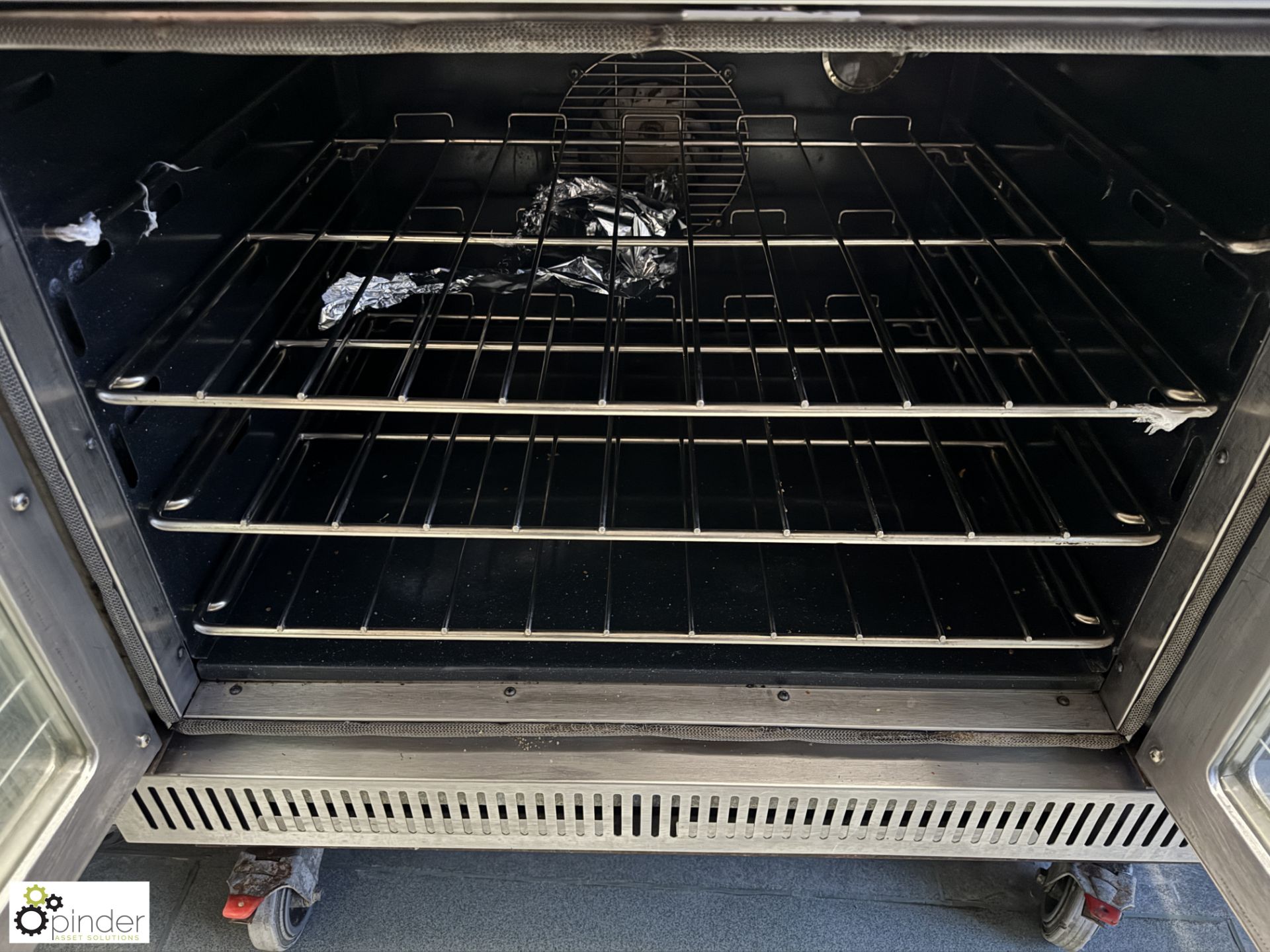 Stainless steel mobile electric double door Oven, 415volts, 900mm x 750mm x 1000mm, with 2 hobs - Image 4 of 5