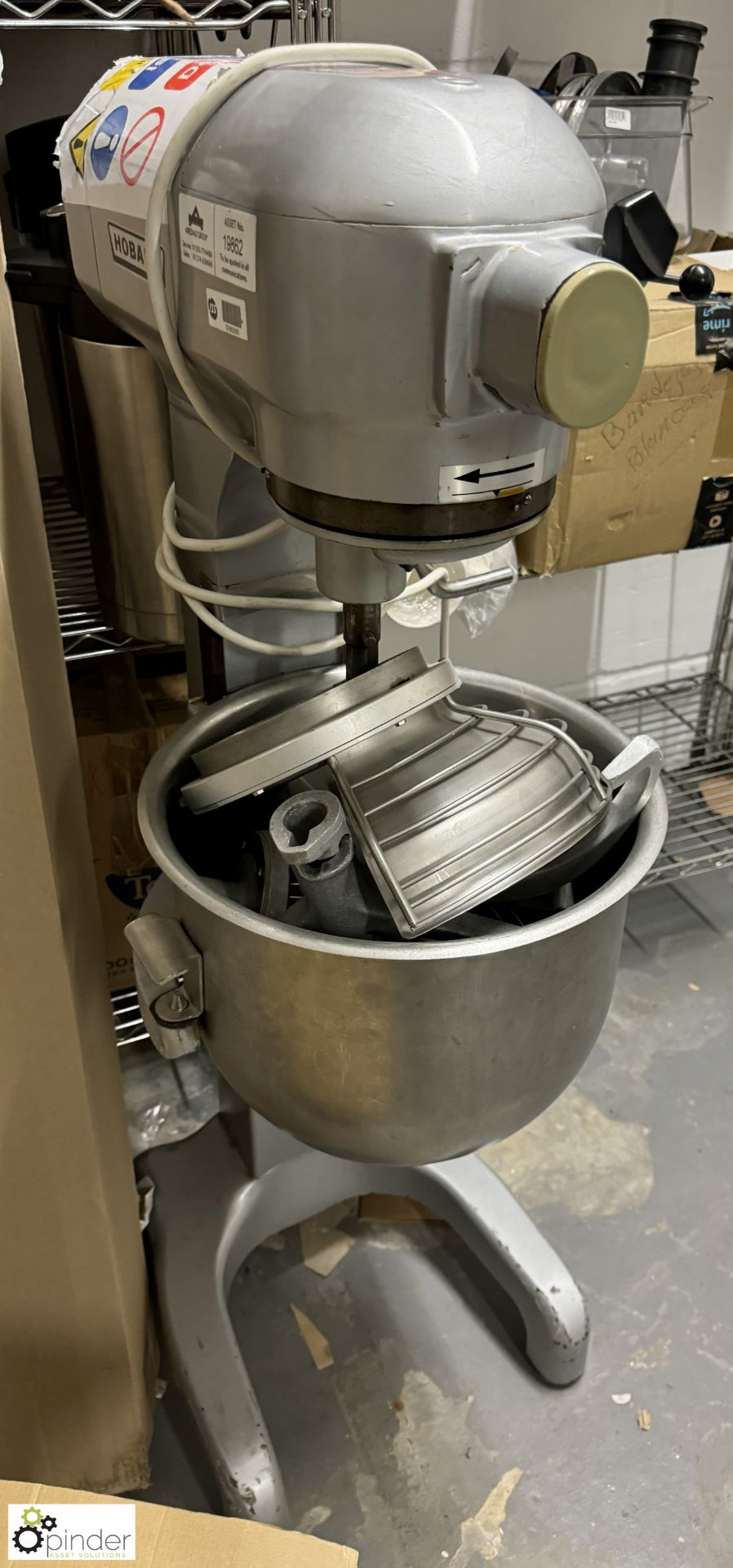 Hobart A200 Planetary Mixer, 240volts, with bowl and various attachments (location in building - - Bild 3 aus 5