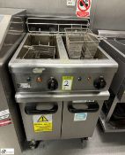 Lincat stainless steel twin basket Deep Fat Fryer, 415volts, 600mm x 740mm x 920mm (location in