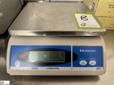 Brecknall 405 Digital Weigh Scales, 6kg x 0.001kg, 240volts (location in building – basement kitchen