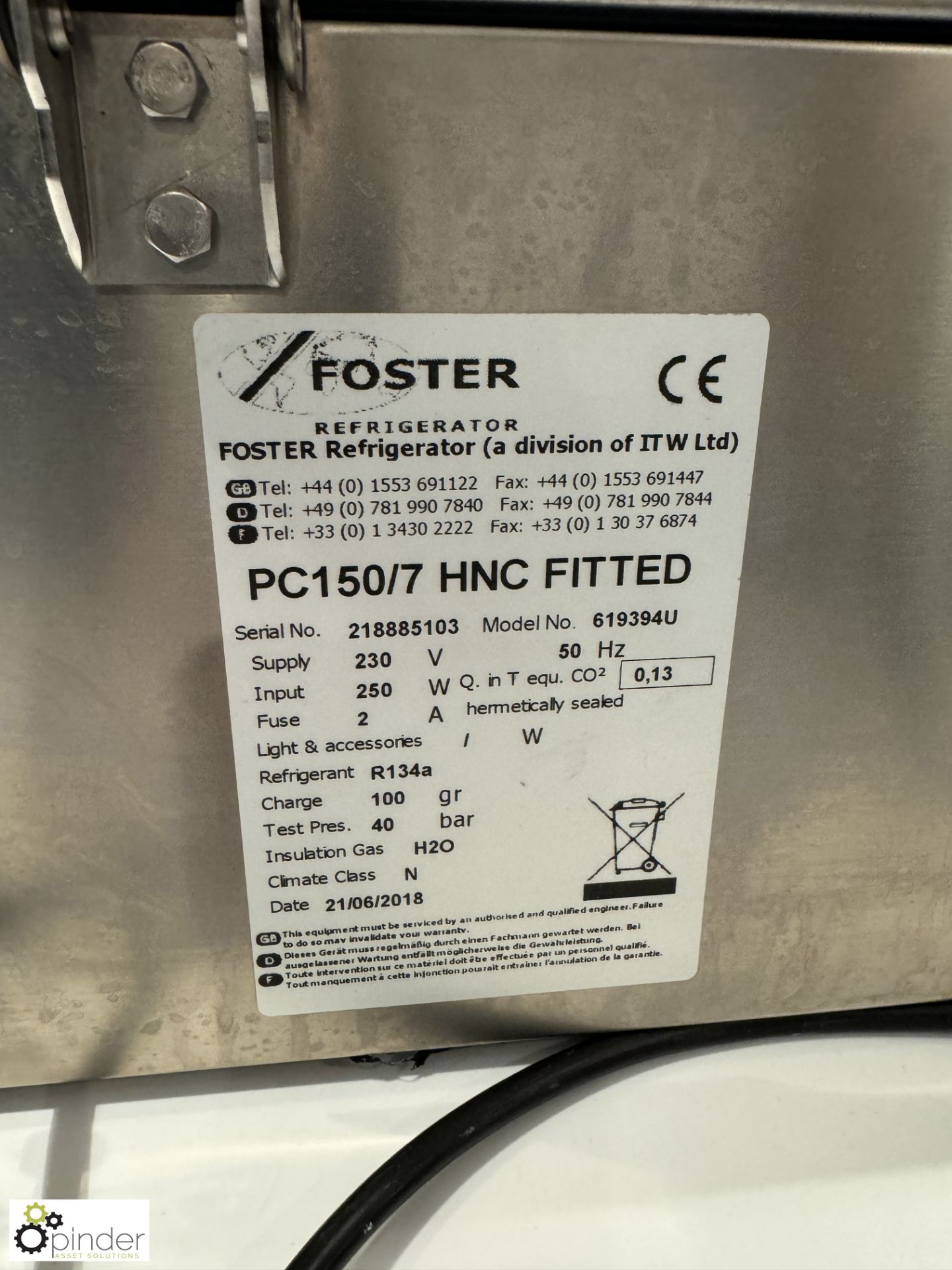 Foster PC150/7 counter top Ingredients Chiller, 240volts (location in building - level 11 main - Bild 4 aus 5