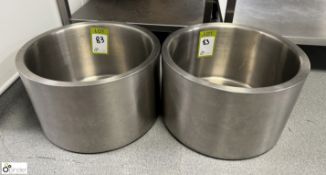 2 stainless steel Ice Buckets (location in building – basement kitchen 2)