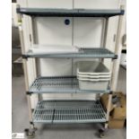 Metro Max mobile 4-shelf Rack, 1050mm x 450mm x 1700mm (location in building – basement kitchen 2)